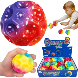 PIŁKA SKACZĄCA WYSOKO ODBIJAJĄCA SIĘ GUMOWA METEOR SKY BALL 7CM