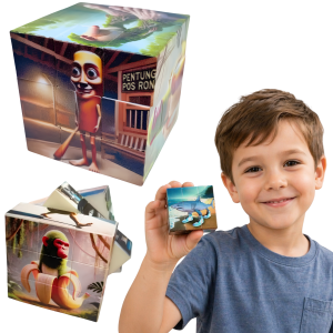 KOSTKA MAGICZNA BRAINROT UKŁADANKA 3x3 ŁAMIGŁÓWKA IQ CUBE ANTYSTRESOWA