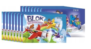 BLOK TECHNICZNY FUN BIAŁY 1 SZT A4-10 KRESK