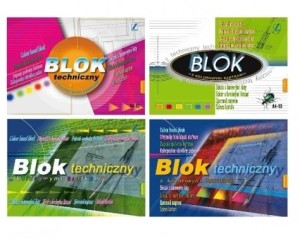 BLOK TECHNICZNY KOLOROWY A4-10 KRESK