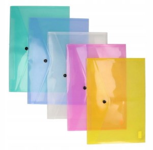 KOPERTA NA DOKUMENTY A4 NA ZATRZASK MIX KOLORÓW 1447 SCHEMAT