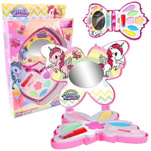 MALOWIDŁA PUZDERKO KONIKI ZESTAW PIĘKNOŚCI DO MAKIJAŻU PALETKA Z LUSTERKIEM