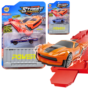 AUTKO METALOWE RESORAK Z WYRZUTNIĄ ZESTAW SAMOCHÓD WZORY