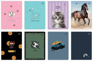 ZESZYT A5 16 KARTEK W KRATKĘ 70G UV MIX 1 SZT 6283 INTERDRUK