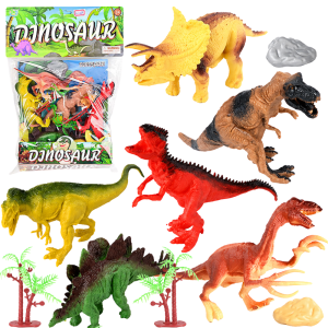DINOZAURY DUŻY ZESTAW FIGUREK FIGURKI DINOZAURÓW KOLEKCJA 10EL