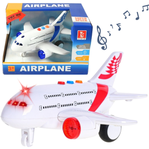 SAMOLOT PASAŻERSKI INTERAKTYWNY ŚWIATŁO DŹWIĘK