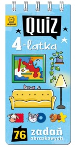 KSIĄŻECZKA QUIZ 4-LATKA 76 ZADAŃ OBRAZKOWYCH 4447 AKSJOMAT