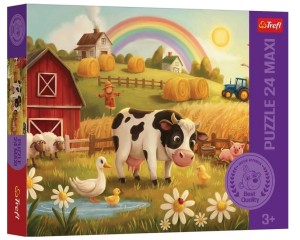 PUZZLE 24 ELEMENTY MAXI KROWA NA FARMIE 14421 TREFL