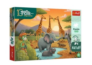PUZZLE 100 ELEMENTÓW RODZINA TREFLIKÓW WESOŁA FERAJNA ZWIERZĘTA 16571 TREFL