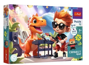PUZZLE 70 ELEMENTÓW CONNECT SQUAD KONCERT DINOZAURA JOE 53025 TREFL