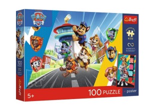 PUZZLE 100 ELEMENTÓW PSI PATROL PSIA PRZYGODA Z PLAKATEM 16550 TREFL
