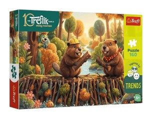 PUZZLE 160 ELEMENTÓW RODZINA TREFLIKÓW U BOBRA 15448 TREFL