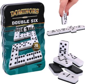 DOMINO GRA LOGICZNA EDUKACYJNA W METALOWYM PUDEŁKU