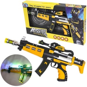 DUŻY KARABIN PISTOLET NA BATERIE 40CM ŚWIATŁO DŹWIĘK ŚWIECĄCY