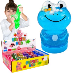 SLIME GLUTEK Z KULKAMI ŻABKA MASA PLASTYCZNA ŻELOWA KOLORY 7CM