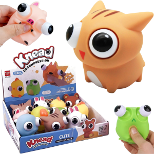 GNIOTEK ZWIERZĄTKO 9CM Z OCZKAMI ANTYSTRESOWY SQUISHY FIDGET MOCHI