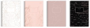 KOŁOZESZYT B5 120 KARTEK W KRATKĘ 70G METALLIC ROSE GOLD 4116 INTERDRUK