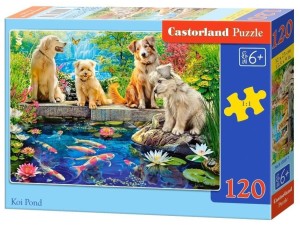 PUZZLE 120 ELEMENTÓW KOI POND STAW KOI PIESKI B-13661-1 CASTORLAND