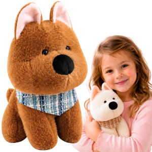 PIESEK MASKOTKA PLUSZOWA 23CM PRZYTULANKA MIŚ