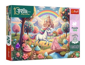 PUZZLE 100 ELEMENTÓW RODZINA TREFLIKÓW JEDNOROŻEC W SŁODYCZOLANDII 16574 TREFL