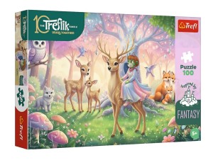 PUZZLE 100 ELEMENTÓW RODZINA TREFLIKÓW ZWIERZĘTA Z MAGICZNEGO LASU  16577 TREFL