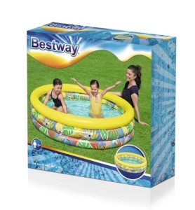 BASEN DMUCHANY OKRĄGŁY TROPIKALNY RAJ ROŚLINY 168X38CM B51203 BESTWAY