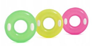 KOŁO DO PŁYWANIA Z UCHWYTAMI DMUCHANE 76CM 3 KOLORY 59258 INTEX