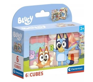 KLOCKI PUZZLE 6 ELEMENTÓW CUBI BLUEY 40662 CLEMENTONI