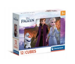 KLOCKI PUZZLE 12 ELEMENTÓW CUBI FROZEN KRAINA LODU 41192 CLEMENTONI