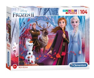 PUZZLE 104 ELEMNTY FROZEN KRAINA LODU II 27274 CLEMENTONI