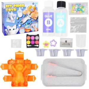 ZESTAW KREATYWNY DO ROBIENIA GNIOTKÓW SQUISHY MASA SLIME DIY KOTEK