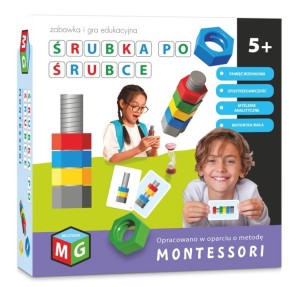 GRA EDUKACYJNA MONTESSORI ŚRUBKA PO ŚRUBCE 3002 MULTIGRA
