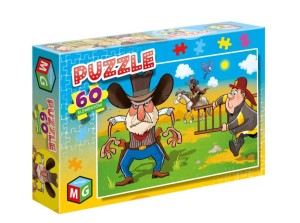 PUZZLE 60 ELEMENTÓW KOWBOJE I STRAŻACY 0188 MULTIGRA