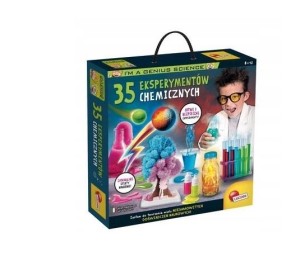 KREATYWNY ZESTAW IM A GENIUS 35 EKSPERYMENTÓW CHEMICZNYCH 9394 LISCIANI