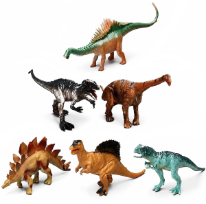 FIGURKI DINOZAURÓW DINOZAURY 6SZT RÓŻNE WZORY