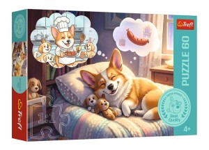 PUZZLE 60 ELEMENTÓW CORGI W KRAINIE SNÓW 17434 TREFL