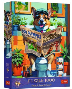 PUZZLE 1000 ELEMENTÓW CORGI W TOALECIE 12140 TREFL