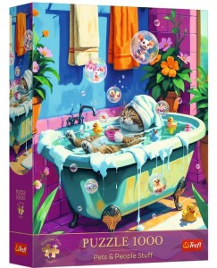 PUZZLE 1000 ELEMENTÓW MIAU RELAKS POWTÓRZ 12141 TREFL