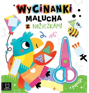 KSIĄŻECZKA WYCINANKI MALUCHA Z NOŻYCZKAMI Z PAPUGĄ 1888 AKSJOMAT