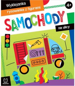 KSIĄŻECZKA SAMOCHODY NA ULICY WYKLEJANKA RYSOWANKA Z FIGURKAMI 3547 AKSJOMAT