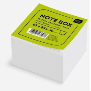 KOSTKA PAPIEROWA NIEKLEJONA 8,5X8,5X3,5 BIAŁA 178077 INTERDRUK