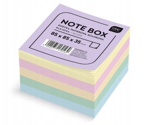 KOSTKA PAPIEROWA KLEJONA 8,5X8,5X3,5 KOLOROWA 0569 INTERDRUK
