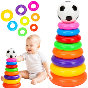 PIRAMIDKA UKŁADANKA SENSORYCZNA EDUKACYJNA MONTESSORI PIŁKA 28CM