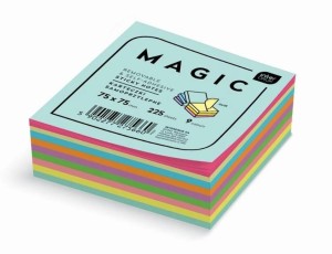 BLOK KARTECZKI SAMOPRZYLEPNE 75X75MM MAGIC 225 KARTEK 1 SZT 5660 INTERDRUK