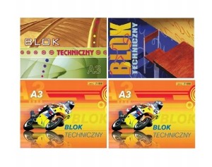 BLOK TECHNICZNY A3 10 KARTEK BIAŁY 1 SZT 0029 KRESKA