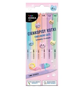 ZESTAW CIENKOPISÓW 6 KOLORÓW KOTKI CIK6KA KIDEA