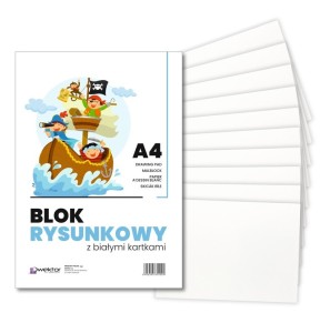 BLOK RYSUNKOWY A4 BIAŁY 20 KARTEK 4009 WEKTOR