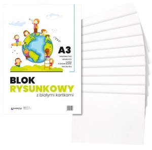 BLOK RYSUNKOWY BIAŁY A3 20 KARTEK 4023 WEKTOR