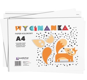 PAPIER KOLOROWY WYCINANKA KOLOROWA A4 8 KARTEK 5518 WEKTOR