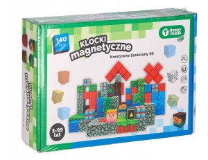 KLOCKI MAGNETYCZNE SZEŚCIANY 140 ELEMENTÓW SP85594 HAPPY KIDDO 